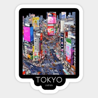 A Pop Art Travel Print of Tokyo Japan Sticker